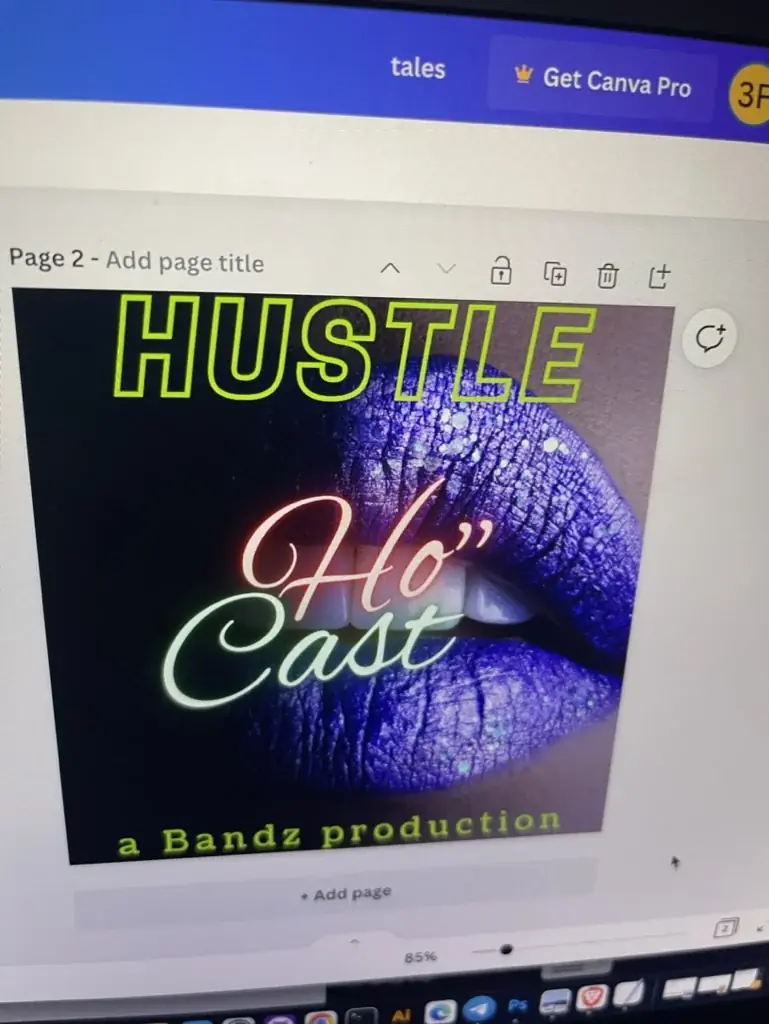 Ho'Cast cover direction, neon