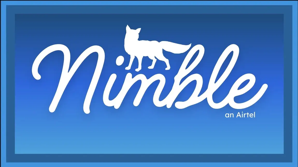 Nimble wordmark and fox mark